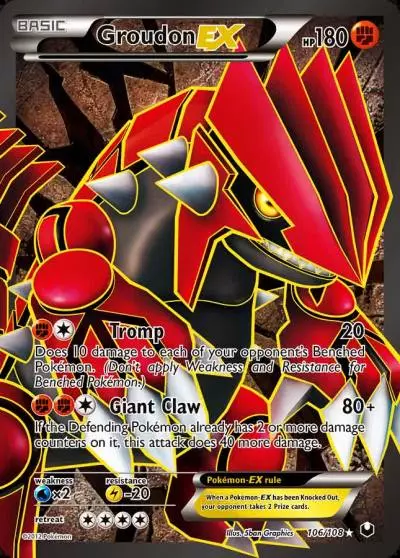 Groudon-EX 106/108 Dark Explorers Pokemon card