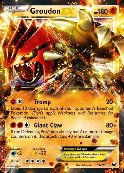Groudon-EX 54/108 Dark Explorers Pokemon card