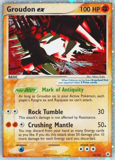 Groudon ex 93/101 Hidden Legends Pokemon card