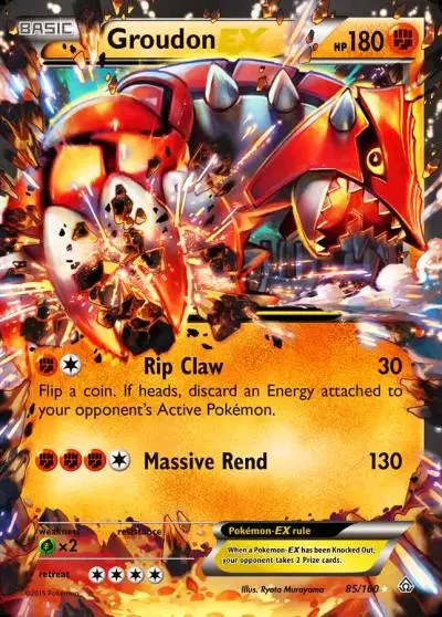 Groudon-EX 85/160 Primal Clash Pokemon card