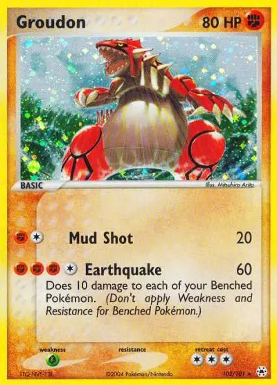 Groudon 102/101 Hidden Legends Pokemon card