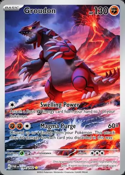 Groudon 199/182 Paradox Rift Pokemon card