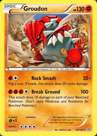 Groudon 84/160 Primal Clash Pokemon card