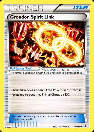 Groudon Spirit Link 131/160 Primal Clash Pokemon card