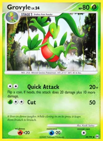 Grovyle 39/99 Arceus Pokemon card