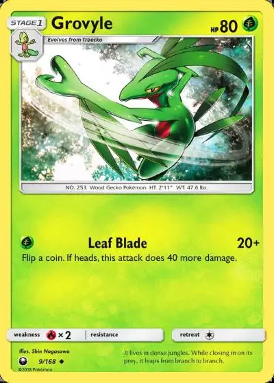 Grovyle 9/168 Celestial Storm Pokemon card