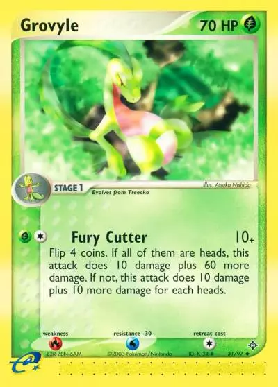 Grovyle 31/97 Dragon Pokemon card