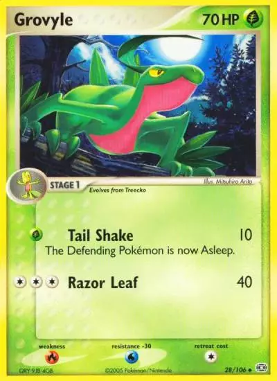 Grovyle 28/106 Emerald Pokemon card