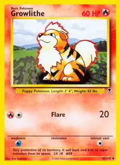 Growlithe 45/110 Legendary Collection Pokemon card