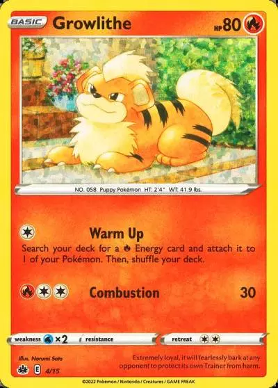 Growlithe 4/15 McDonald's Collection 2022 Pokemon card