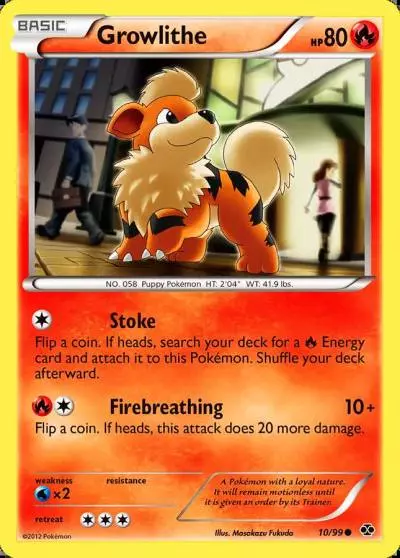 Growlithe 10/99 Next Destinies Pokemon card