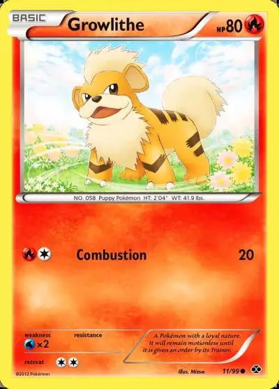 Growlithe 11/99 Next Destinies Pokemon card