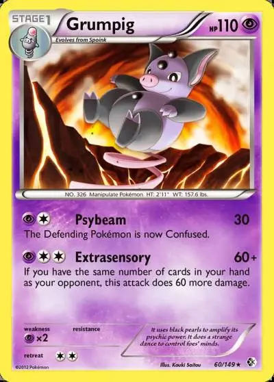 Grumpig 60/149 Boundaries Crossed Pokemon card