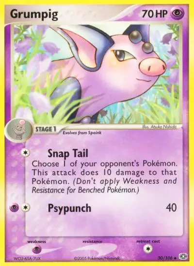 Grumpig 30/106 Emerald Pokemon card