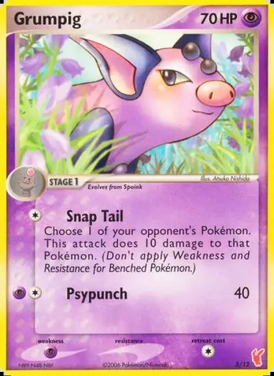 Grumpig 3/12 EX Trainer Kit 2 Plusle Pokemon card