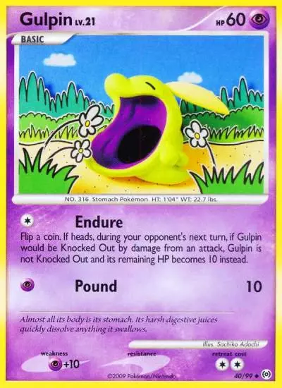 Gulpin 40/99 Arceus Pokemon card