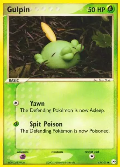 Gulpin 62/101 Hidden Legends Pokemon card