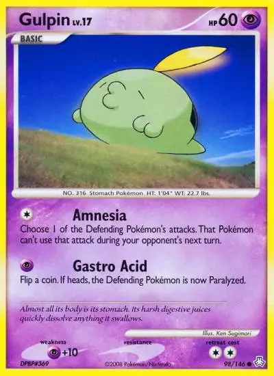 Gulpin 98/146 Legends Awakened Pokemon card