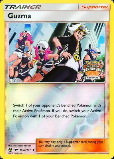 Guzma 115a/147 Burning Shadows Pokemon card