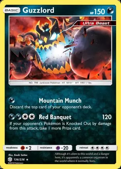 Guzzlord 136/236 Cosmic Eclipse Pokemon card