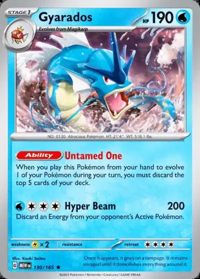 Gyarados 130/165 151 Pokemon card