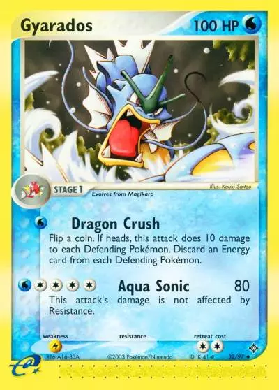 Gyarados 32/97 Dragon Pokemon card
