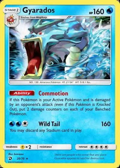 Gyarados 20/70 Dragon Majesty Pokemon card