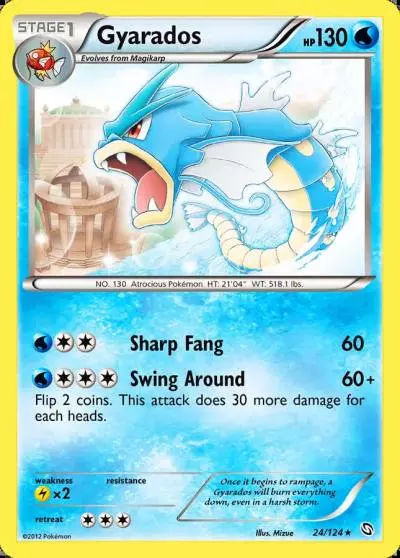 Gyarados 24/124 Dragons Exalted Pokemon card