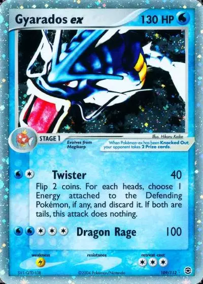 Gyarados ex 109/112 FireRed & LeafGreen Pokemon card