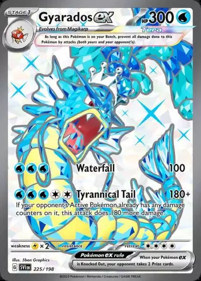 Gyarados ex 225/198 Scarlet & Violet Pokemon card