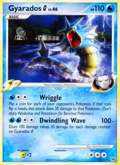 Gyarados G 30/127 Platinum Pokemon card