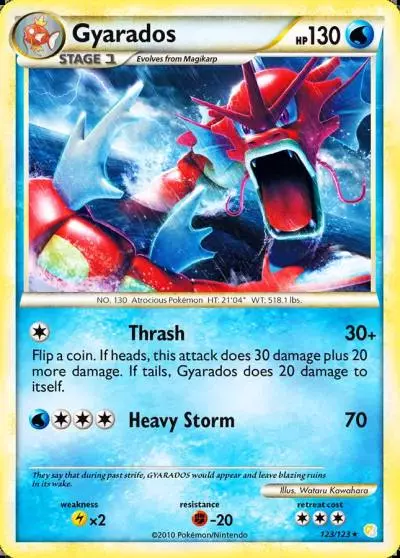 Gyarados 123/123 HeartGold & SoulSilver Pokemon card