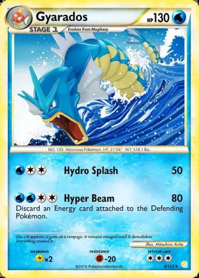 Gyarados 4/123 HeartGold & SoulSilver Pokemon card
