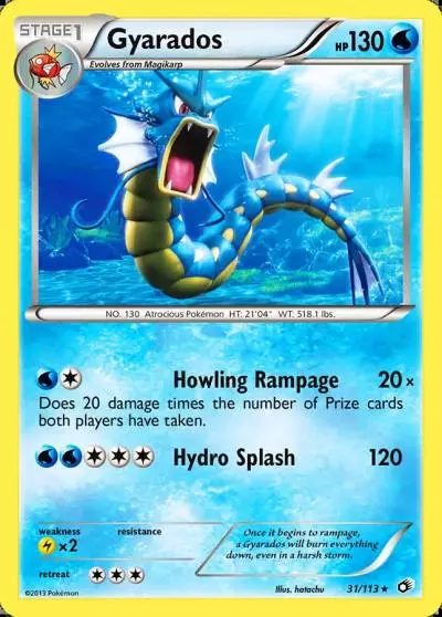 Gyarados 31/113 Legendary Treasures Pokemon card
