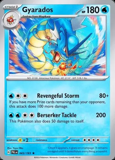 Gyarados 43/193 Paldea Evolved Pokemon card