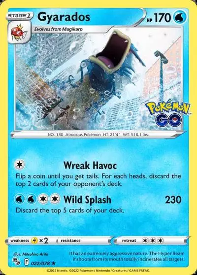 Gyarados 22/78 Pokémon GO Pokemon card
