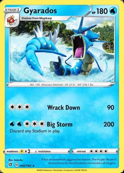 Gyarados 40/192 Rebel Clash Pokemon card