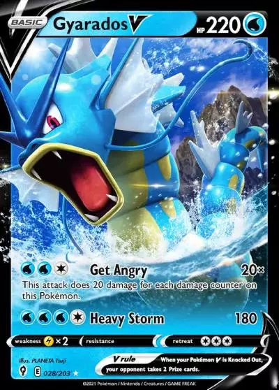 Gyarados V 28/203 Evolving Skies Pokemon card