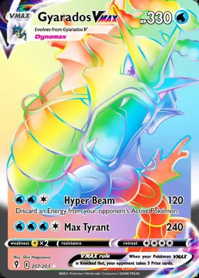 Gyarados VMAX 207/203 Evolving Skies Pokemon card