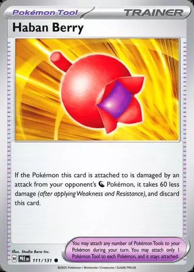 Haban Berry 111/131 Prismatic Evolutions Pokemon card
