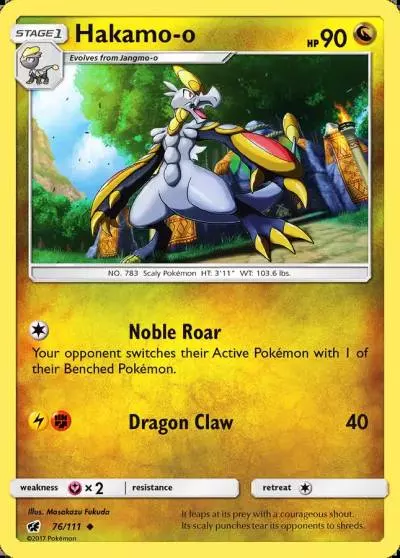 Hakamo-o 76/111 Crimson Invasion Pokemon card