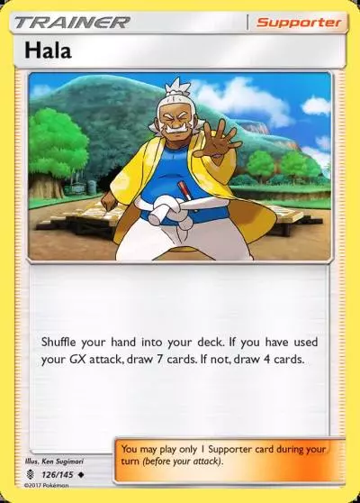 Hala 126/145 Guardians Rising Pokemon card