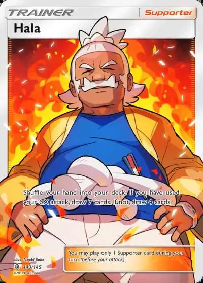 Hala 143/145 Guardians Rising Pokemon card