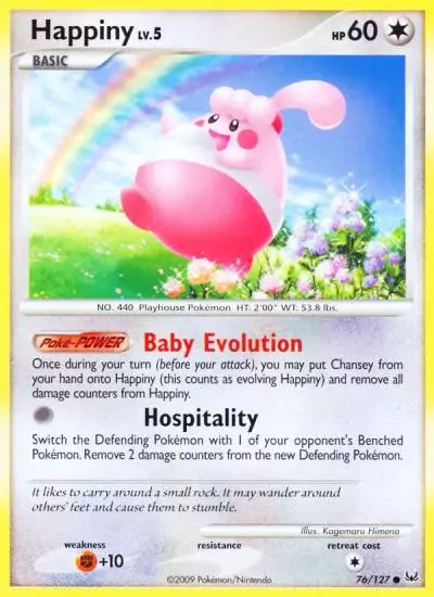 Happiny 76/127 Platinum Pokemon card