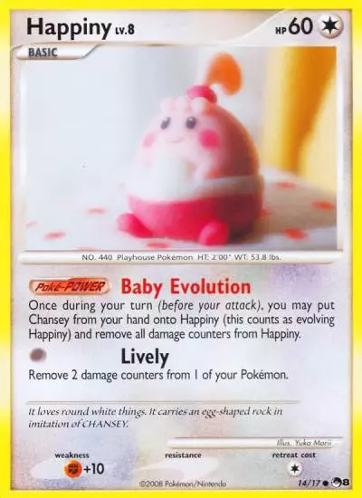 Happiny 14/17 POP Series 8 Pokemon card