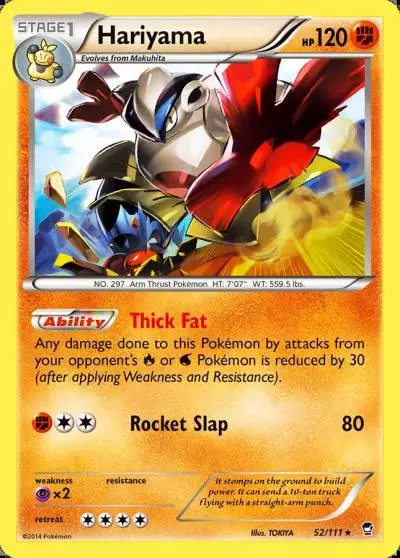 Hariyama 52/111 Furious Fists Pokemon card