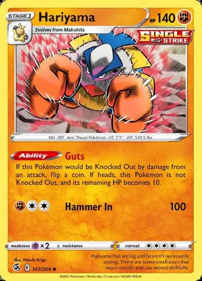 Hariyama 143/264 Fusion Strike Pokemon card