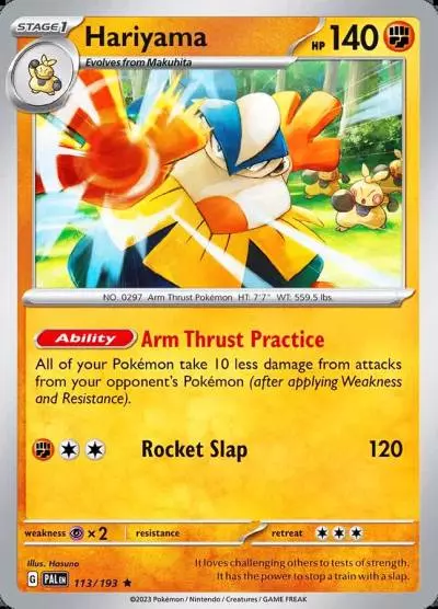 Hariyama 113/193 Paldea Evolved Pokemon card