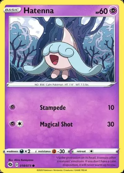 Hatenna 18/73 Champion's Path Pokemon card