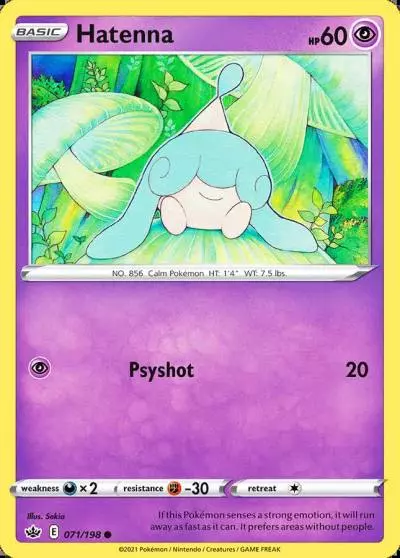 Hatenna 71/198 Chilling Reign Pokemon card
